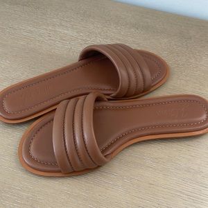 J.CREW Sorrento Padded Slides/Sandals in Brown size 9
